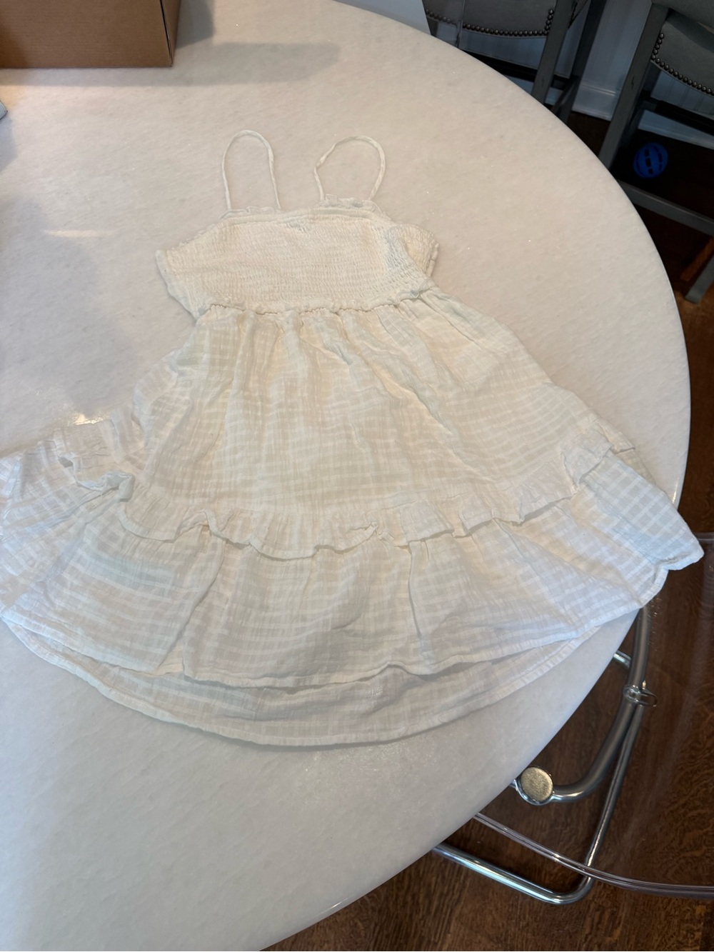 Illa Illa open back tiered mini Dress in white